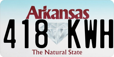 AR license plate 418KWH