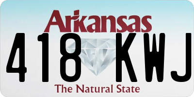 AR license plate 418KWJ