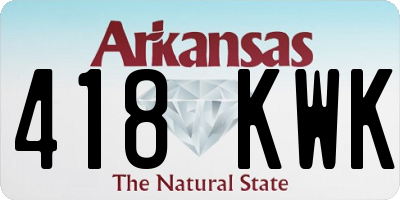 AR license plate 418KWK