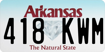 AR license plate 418KWM