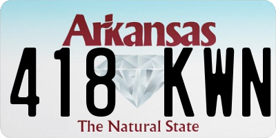 AR license plate 418KWN