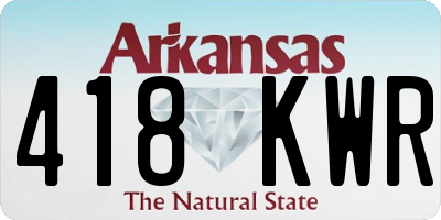 AR license plate 418KWR