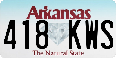 AR license plate 418KWS