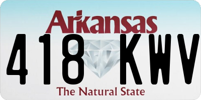 AR license plate 418KWV