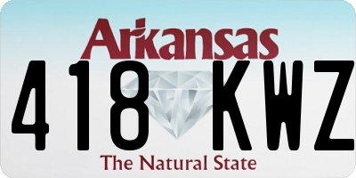AR license plate 418KWZ