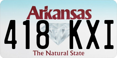 AR license plate 418KXI