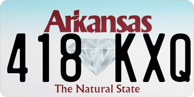 AR license plate 418KXQ