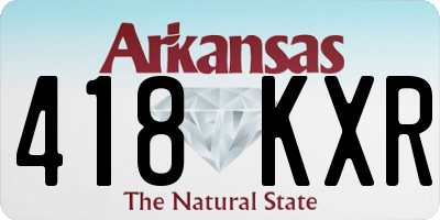 AR license plate 418KXR