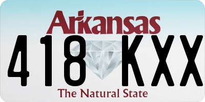 AR license plate 418KXX