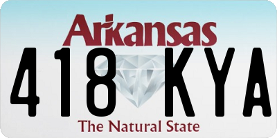 AR license plate 418KYA