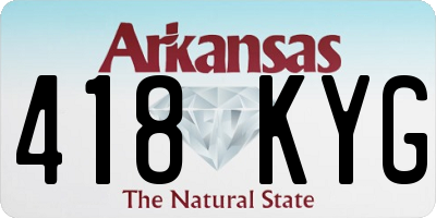 AR license plate 418KYG