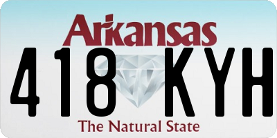 AR license plate 418KYH