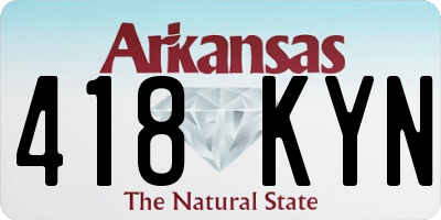 AR license plate 418KYN