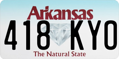 AR license plate 418KYO