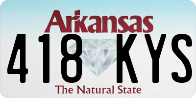 AR license plate 418KYS