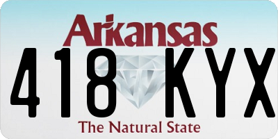 AR license plate 418KYX