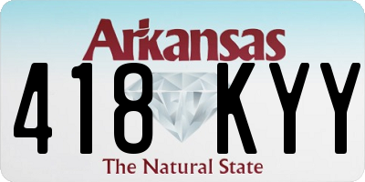 AR license plate 418KYY