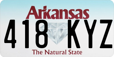 AR license plate 418KYZ