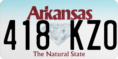 AR license plate 418KZO
