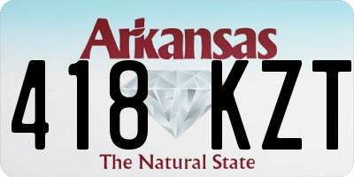 AR license plate 418KZT
