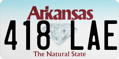 AR license plate 418LAE
