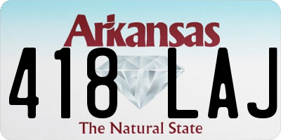 AR license plate 418LAJ