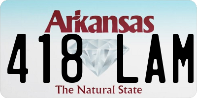 AR license plate 418LAM