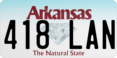 AR license plate 418LAN