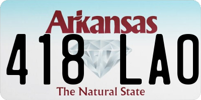 AR license plate 418LAO