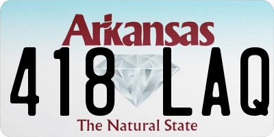 AR license plate 418LAQ