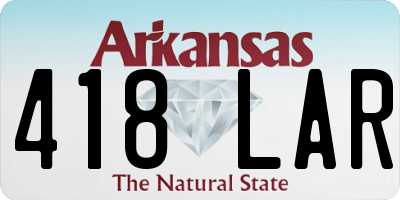 AR license plate 418LAR