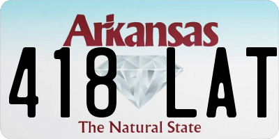 AR license plate 418LAT
