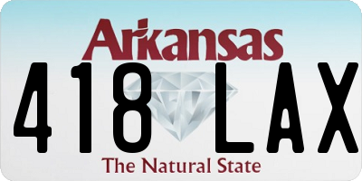 AR license plate 418LAX