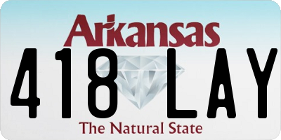 AR license plate 418LAY