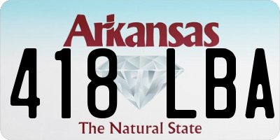 AR license plate 418LBA