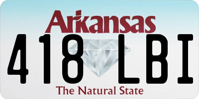 AR license plate 418LBI