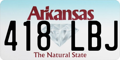 AR license plate 418LBJ