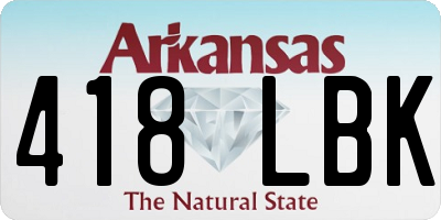 AR license plate 418LBK