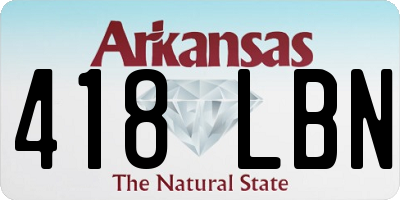 AR license plate 418LBN