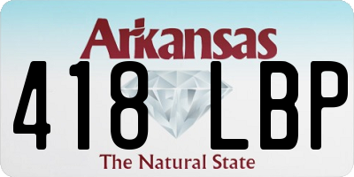 AR license plate 418LBP
