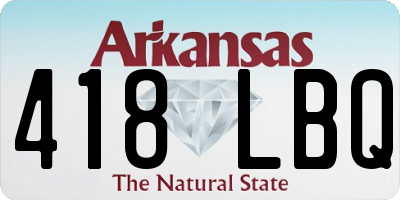 AR license plate 418LBQ