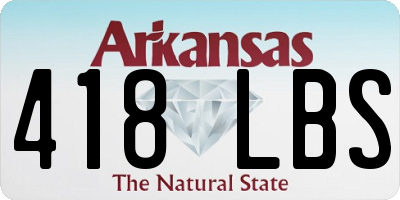 AR license plate 418LBS