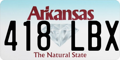 AR license plate 418LBX