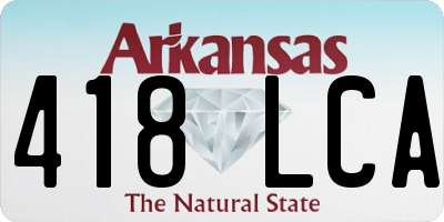 AR license plate 418LCA