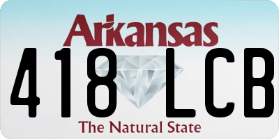 AR license plate 418LCB