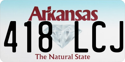 AR license plate 418LCJ
