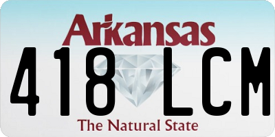 AR license plate 418LCM