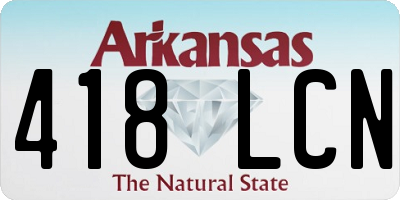 AR license plate 418LCN