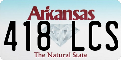 AR license plate 418LCS