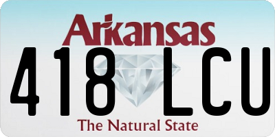 AR license plate 418LCU